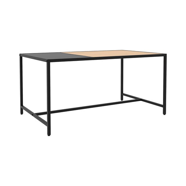 Масичка за кафе в черен и естествен цвят 60x100 cm Altino – Unique Furniture-image-2