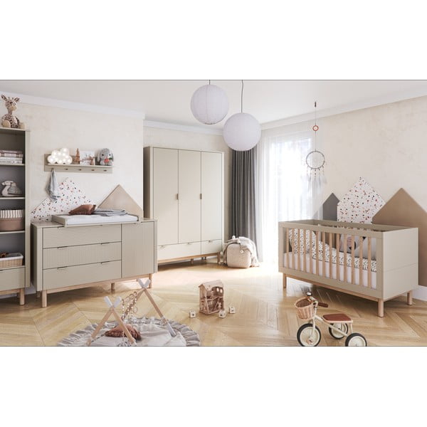 Бежов нисък скрин 144,5x52 cm Miloo - Pinio-image-1