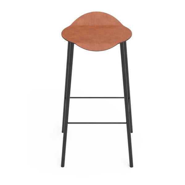 Кожен бар стол в цвят кафяв коняк Flamingo Bull – LIND DNA