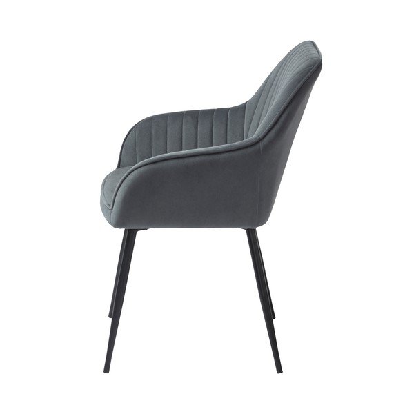 Сив кадифен трапезен стол Melfort – Unique Furniture-image-2