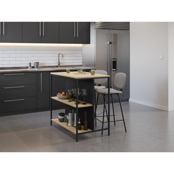 Бар маса от дъб 60x100 cm Sagi - Marckeric-image-2