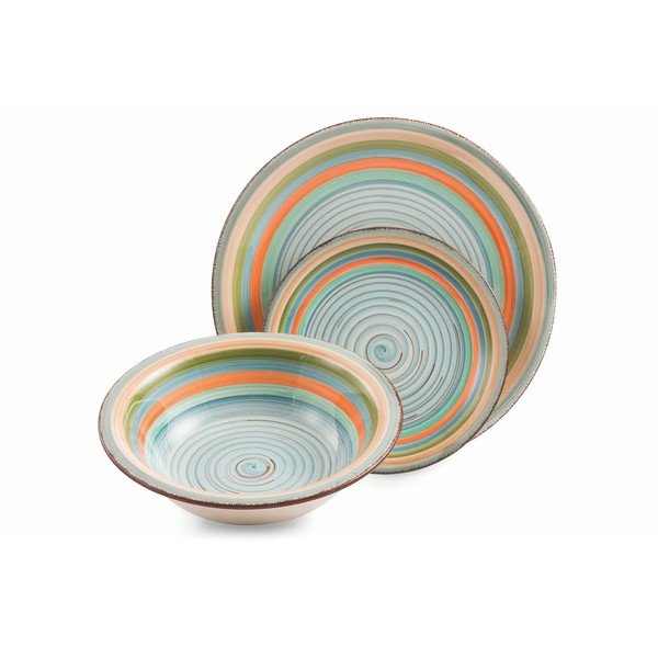 18dílná sada barevného nádobí z kameniny Villa d'Este Mykonos Sombrerors-image-1