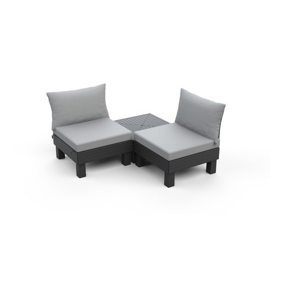 Сив градински комплект за отдих за 2 Cantara – Keter-image-3
