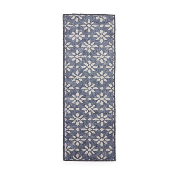 Тъмносиня пътека подходяща за пране 76x230 cm Coral Blue – Think Rugs