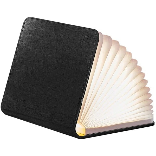Черна малка настолна LED лампа във формата на книга Booklight - Gingko