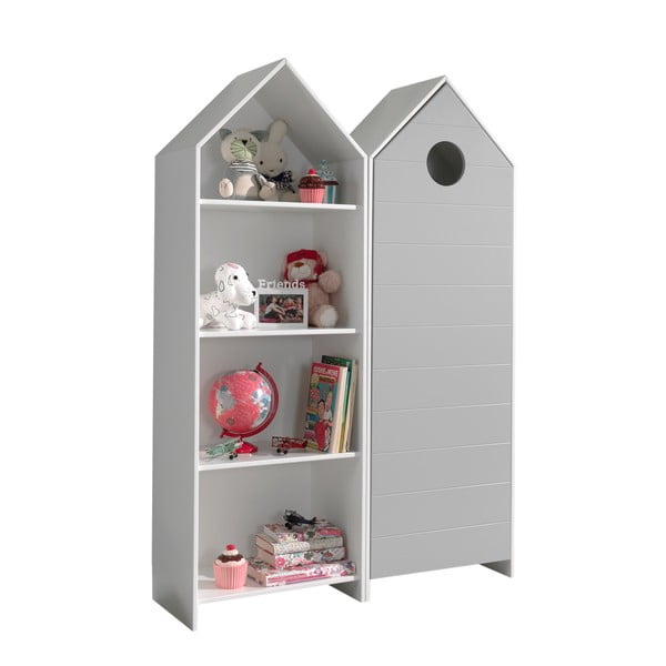 Отворен детски гардероб в бял и светлосив цвят 115x171,5 cm CASAMI – Vipack