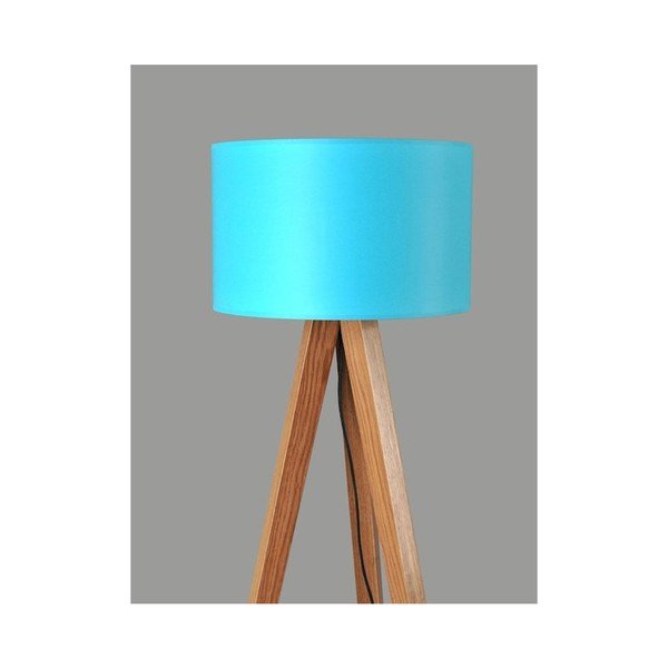 Stojací lampa Tripod Blue/Walnut-image-1