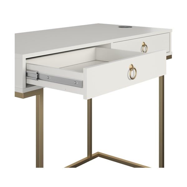 Бяла работна маса Camila - CosmoLiving by Cosmopolitan-image-2