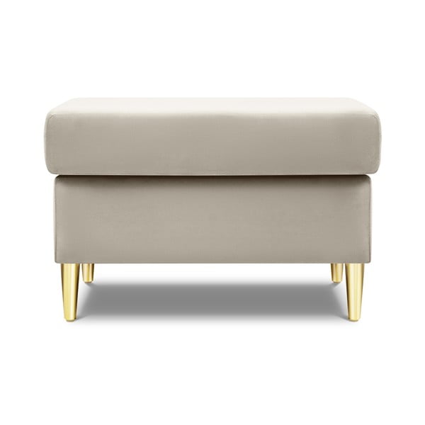 Бежова кадифена табуретка Kyoto – Cosmopolitan Design