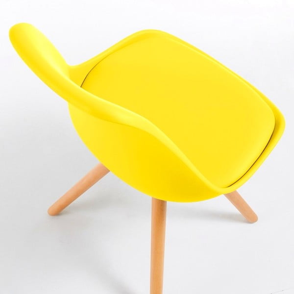 Жълт стол с букови крака Bonami Essentials Lumos - loomi.design-image-2