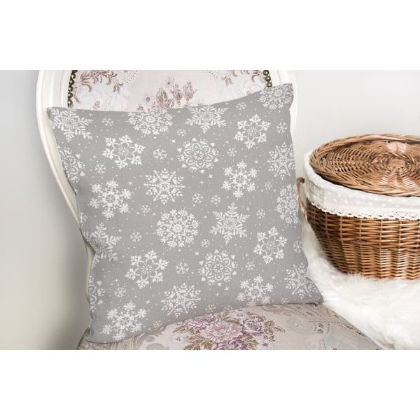 Коледна калъфка за възглавница Снежинки, 42 x 42 cm - Minimalist Cushion Covers-image-2