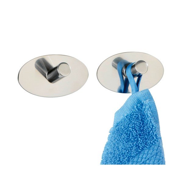 Комплект от 2 самозадържащи се куки от неръждаема стомана Piceno - Wenko-image-1