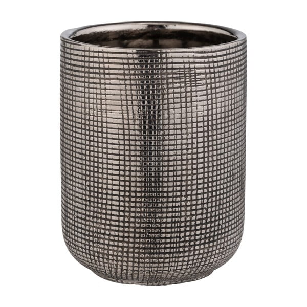 Керамична чаша за четки за зъби в сребрист цвят Rivara – Wenko-image-3