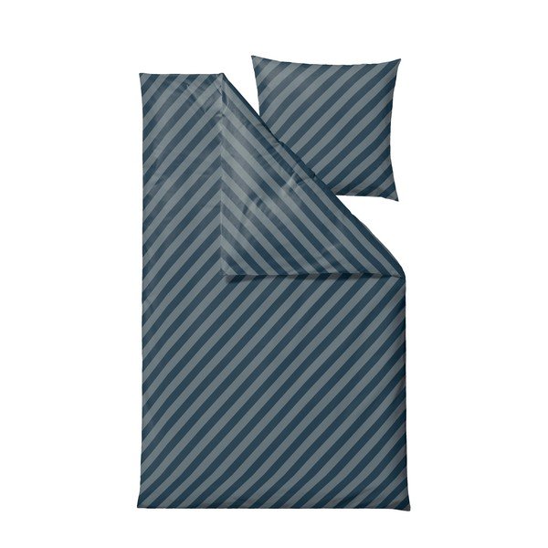 Тъмно синьо спално бельо от сатен от органичен памук Södahl , 140 x 200 Diagonal - Södahl