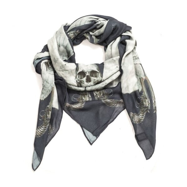 Vlněný šátek s kašmírem Guns Navy, 130x130 cm
