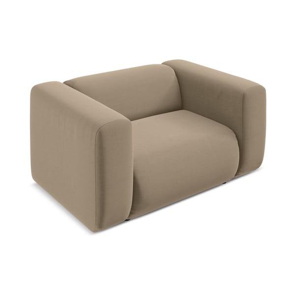 Бежово кадифено кресло Ekahi – Makamii-image-3