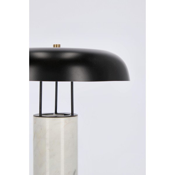 Черно-бял мраморна настолна лампа с метален абажур (височина 33 cm) Kaithal – Bizzotto-image-4