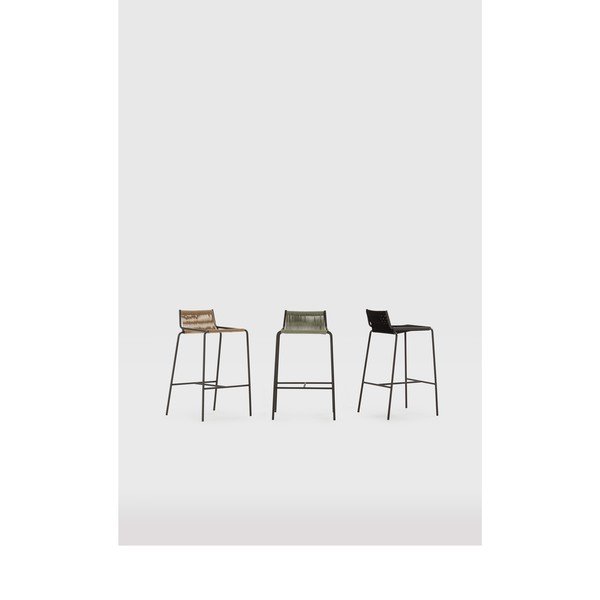 Зелен метален бар стол (височина на седалката 65 cm) Emily – Marckeric-image-1