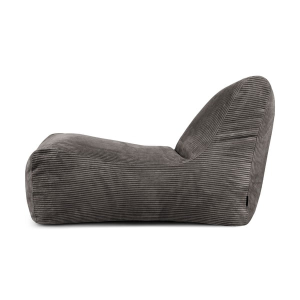 Светлосив пуф от рипсено кадифе Lounge – SLOWDOWN-image-3