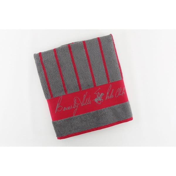 Bavlněný ručník BHPC 50x100 cm, červené pruhy
