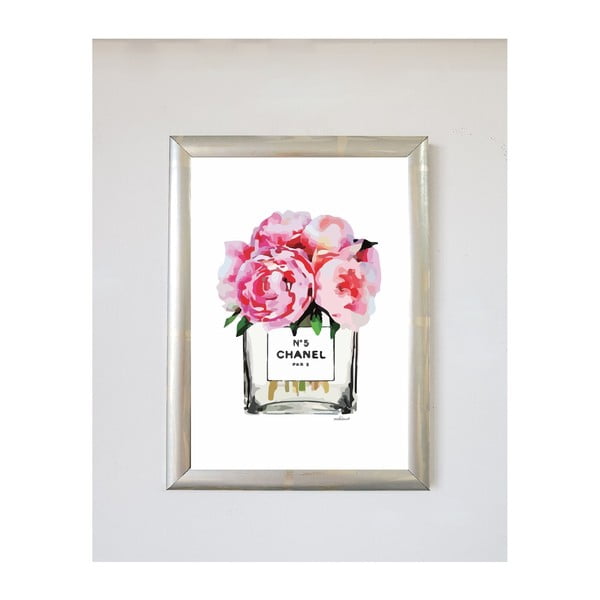 Картина за стена в рамка Цветя с парфюм, 23 x 33 cm Flowers with Parfumme - Piacenza Art