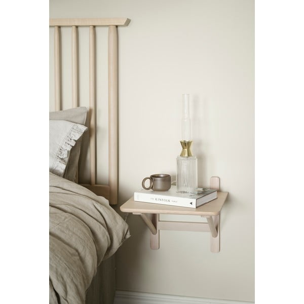 Нощно шкафче в дъбов декор с рафтове Camrose - Rowico-image-1