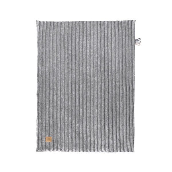 Сиво бебешко одеяло от рипсено кадифе 100x77 cm – Meowbaby