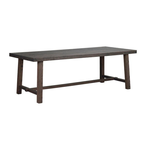 Тъмнокафява дъбова маса за хранене , 220 x 95 cm Brooklyn - Rowico
