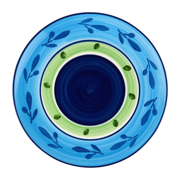 Modrý kameninový talíř Butlers Tuscany, ⌀ 28,5 cm