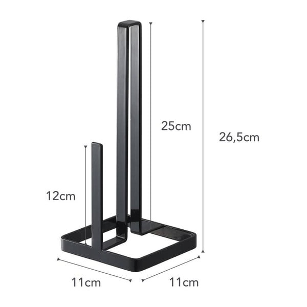 Черен държач за хартиени кърпи Tower - YAMAZAKI-image-2