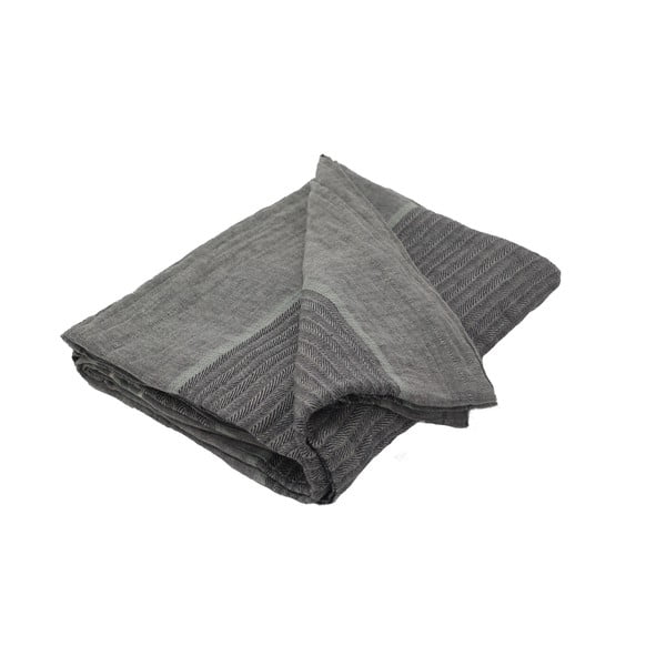 Сива покривка за легло от смес от лен и памук , 240 x 260 cm Liberta - Buldan's
