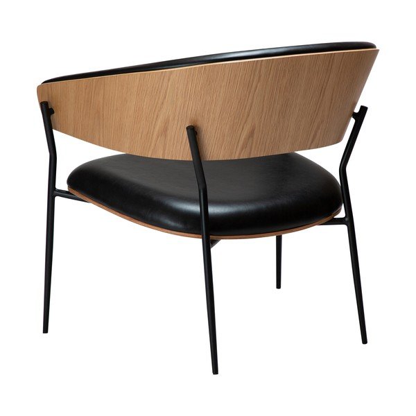 Черен стол от изкуствена кожа Crib – DAN-FORM Denmark-image-3