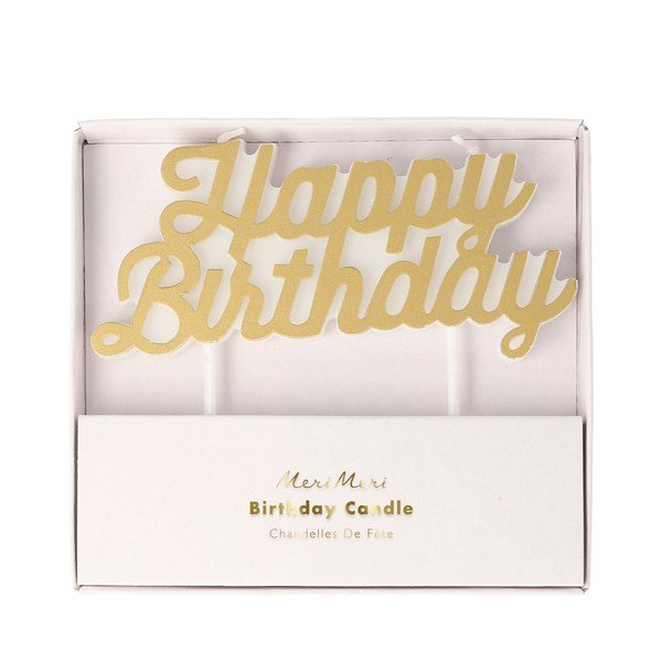 Свещичка за торта Happy Birthday – Meri Meri