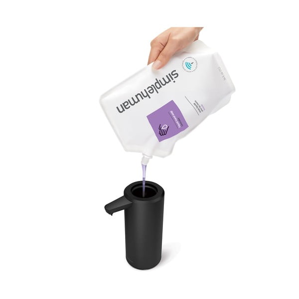 Черен автоматичен стоманен диспенсер за сапун 266 ml – simplehuman-image-4