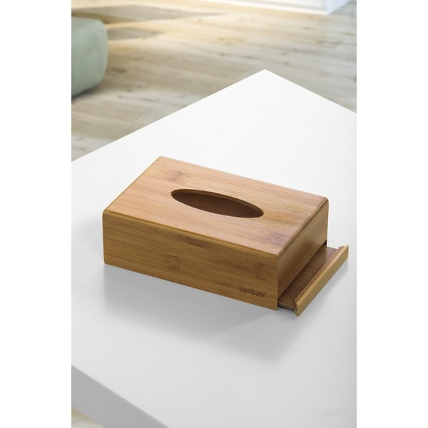 Бамбукова кутия за тъкани , 19 x 12,3 cm Metta - Bambum