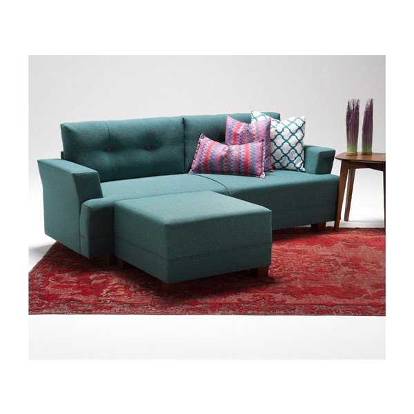 Тюркоазен диван ляв ъгъл Ingrid - Balcab Home-image-1