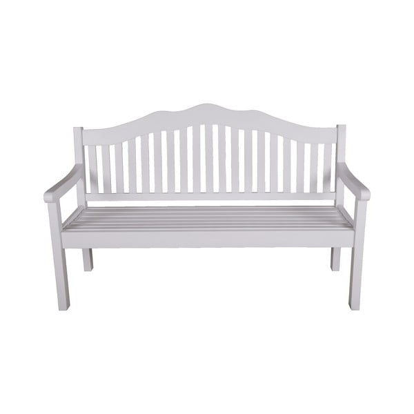 Бяла градинска пейка от масивно дърво Austin – Garden Pleasure-image-1