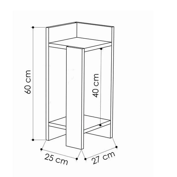 Комплект от 2 бели нощни шкафчета Elos - Decortie-image-2