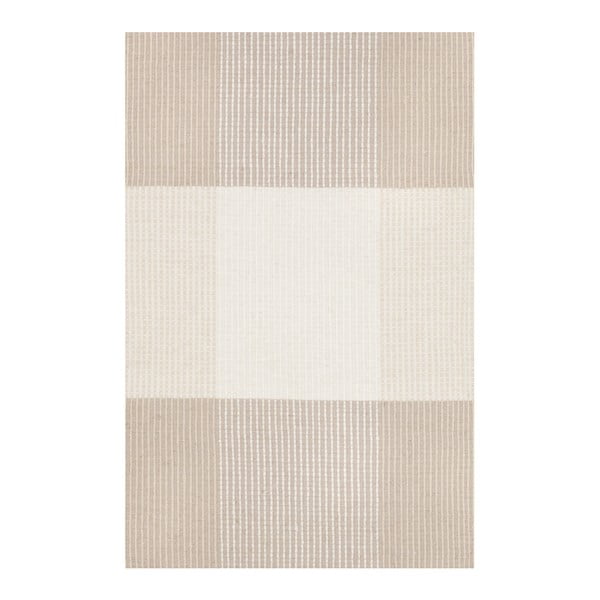 Pískově žlutý ručně tkaný vlněný koberec Linie Design Bologna, 50 x 80 cm