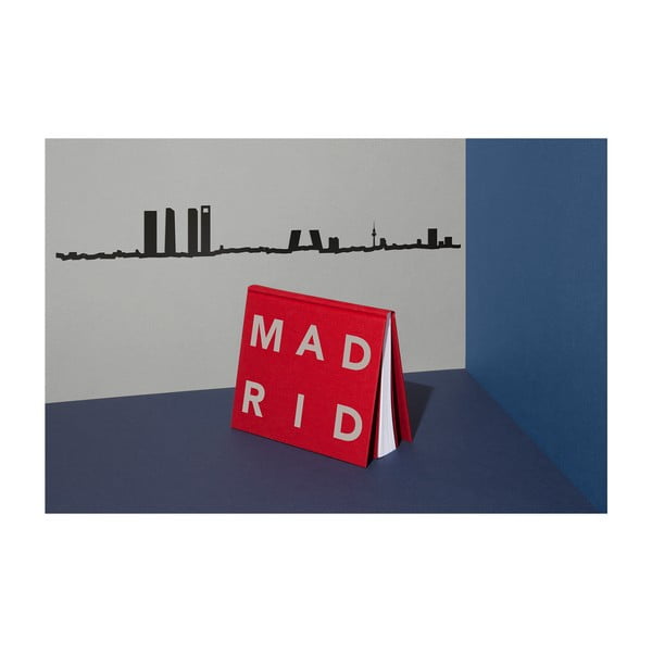 Черна декорация за стена със силует на град Мадрид XL - The Line