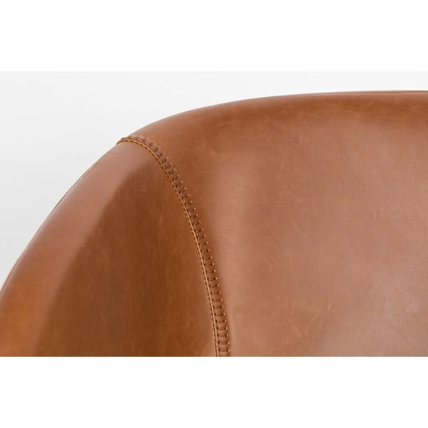 Кафяв фотьойл от изкуствена кожа Feston - Zuiver-image-1