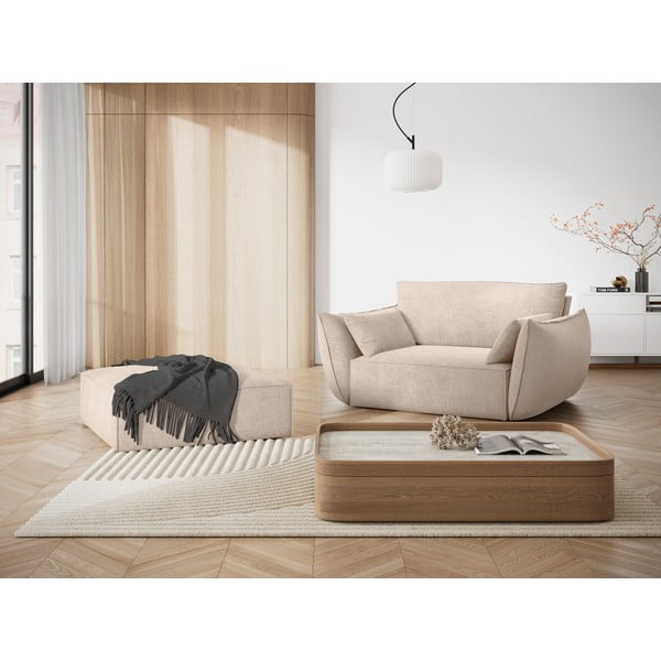 Бежова табуретка  Vanda - Mazzini Sofas-image-1