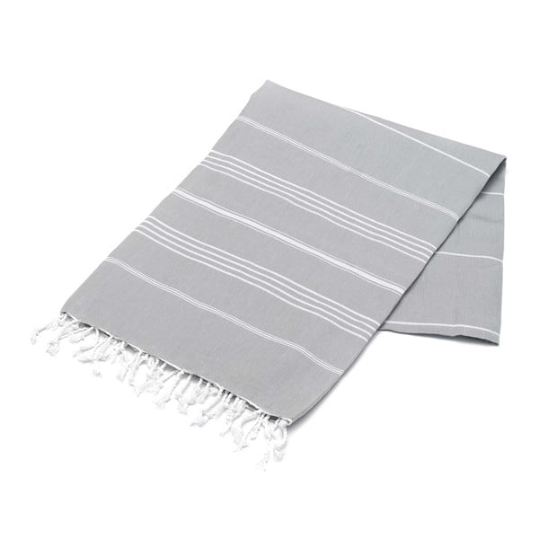 Hammam osuška American Stripes Grey, 100x180 cm