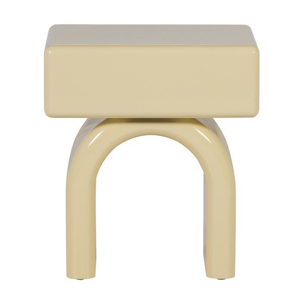 Светложълто гланцово нощно шкафче Zorel – WOOOD