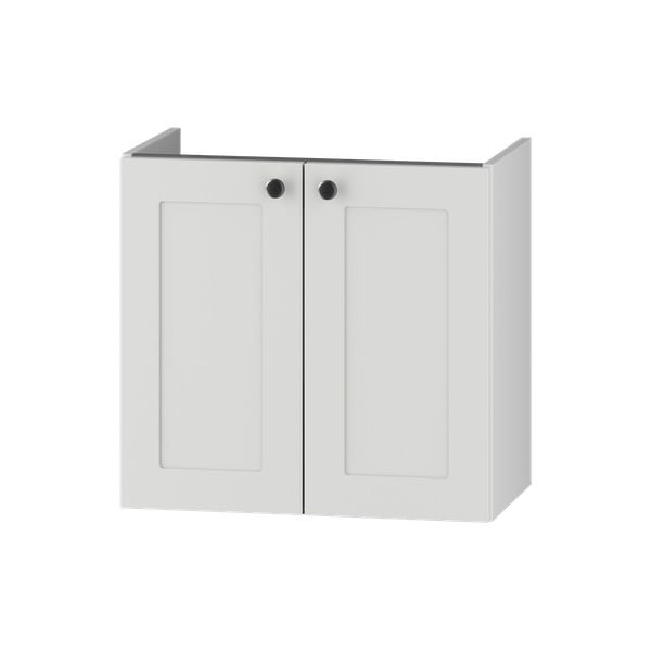 Бял нисък висящ шкаф под умивалника 61,5x55,5 cm Senja - STOLKAR