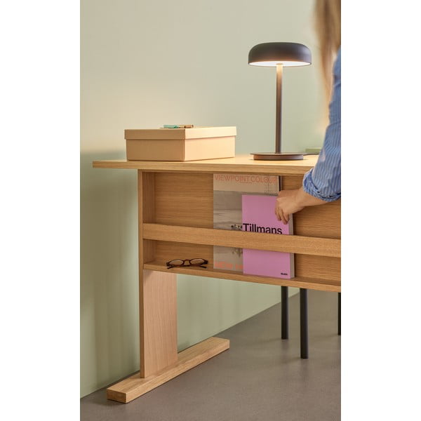 Черна LED затъмняваща се настолна лампа (височина 37 cm) Velo – Hübsch-image-4