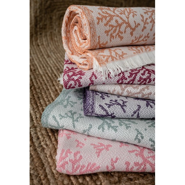 Розово каре с памук Лято , 140 x 180 cm Coral - Euromant-image-2