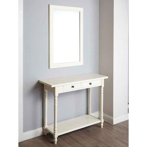 Конзолна маса от масивен бор в цвят слонова кост 35x96 cm Heritage – Premier Housewares-image-1