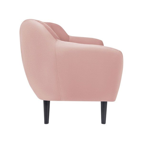 Světle růžová pohovka pro dva Mazzini Sofas Toscane, černé nohy-image-2