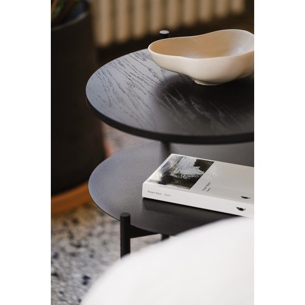 Черно нощно шкафче с дъбов плот Tu – noo.ma-image-3